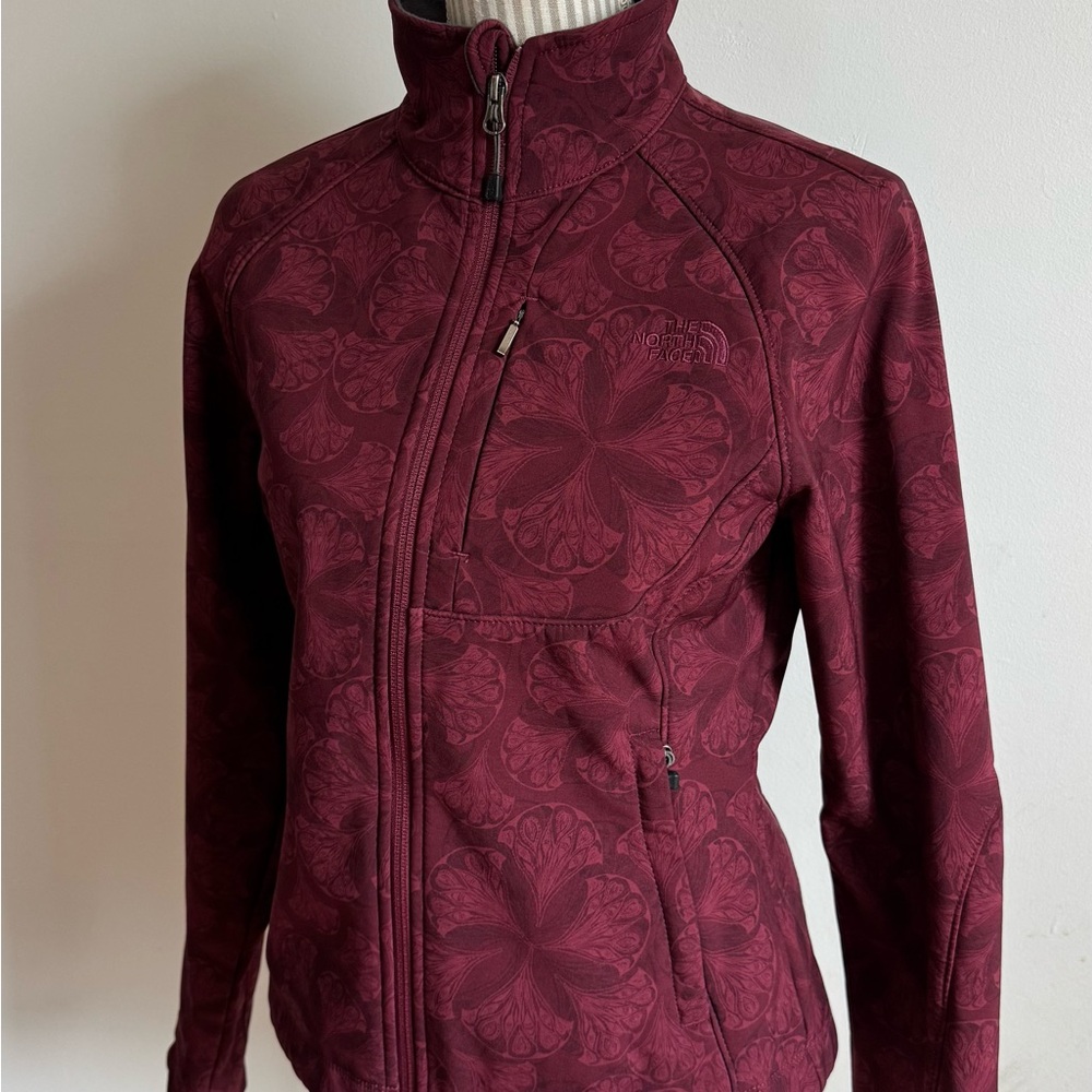 The North Face TNF APEX Womens Softshell Jacket Small Subtle Floral Full Zip
